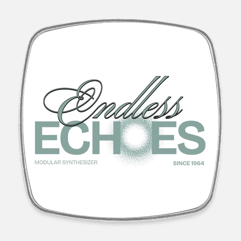 Synthétiseur modulaire Addicted Endless Echoes - Magnet carré - blanc