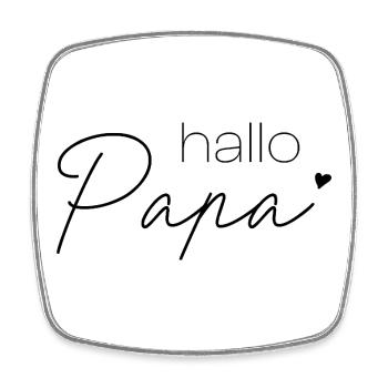 Bonjour papa - Magnet carré - blanc - Devant