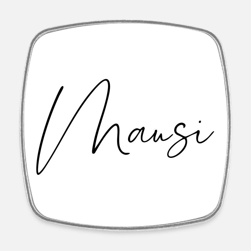 Mausi / Conception de l’écriture manuscrite - Magnet carré - blanc