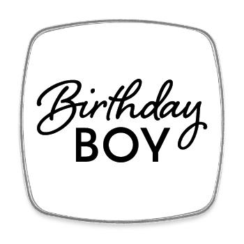 Garçon d’anniversaire - Magnet carré - blanc - Devant