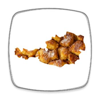 Kaiserschmarrn Österreich - Viereckiger Kühlschrankmagnet - Weiß - Vorne