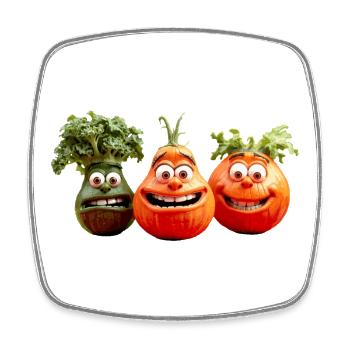 vegetables - Square fridge magnet - white - Front