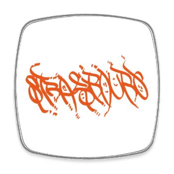 Strasbourg Street Art Souvenir - Square fridge magnet - white - Front