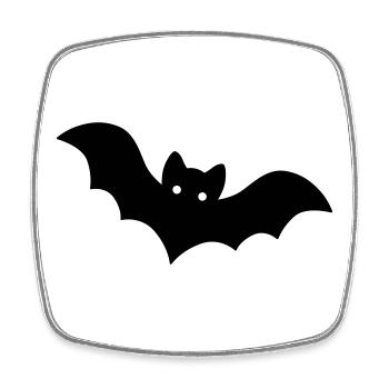 Bat - Square fridge magnet - white - Front