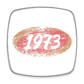 Vacances 1973 - Magnet carré - blanc - Devant
