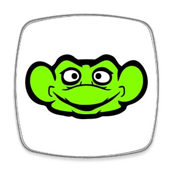Frog Toad Smiles Funny Comic Happy Cool - Square fridge magnet - white - Front