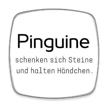 Science Snack: Pinguine schenken sich Steine - Viereckiger Kühlschrankmagnet - Weiß - Vorne