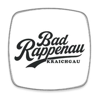 Bad Rappenau Schriftzug Vintage Style - Viereckiger Kühlschrankmagnet - Weiß - Vorne