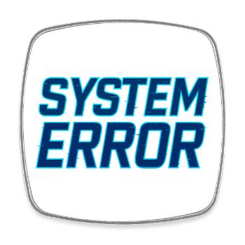Systemfehler Glitch Design - Viereckiger Kühlschrankmagnet - Weiß - Vorne