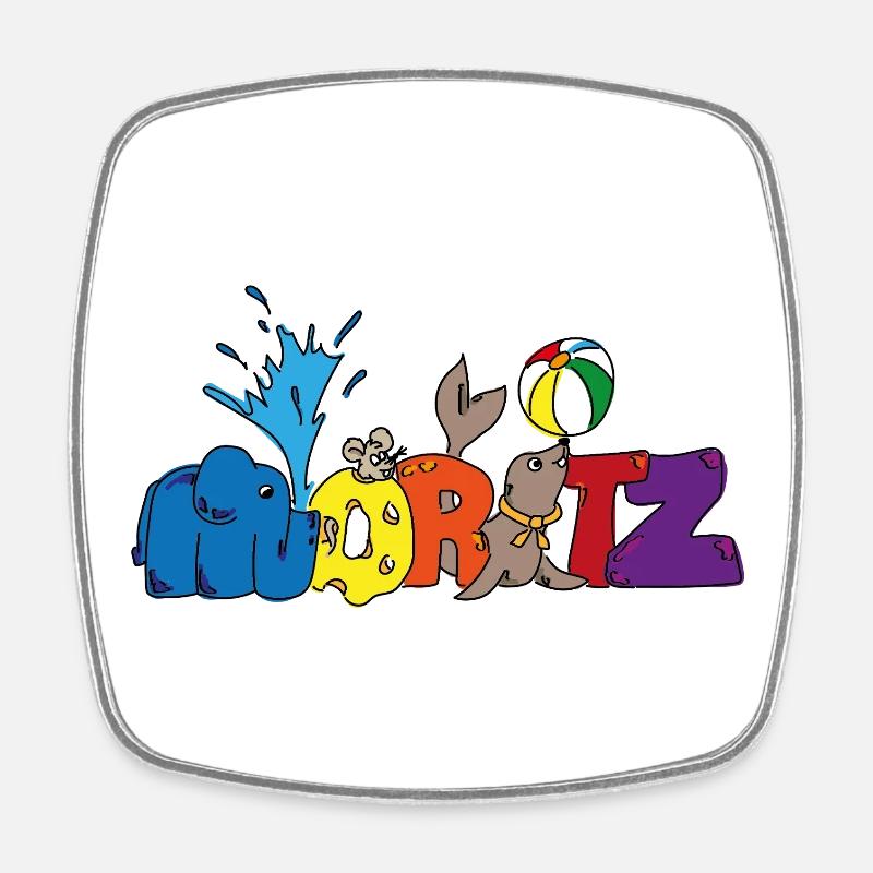 Moritz dans le cirque - Magnet carré - blanc