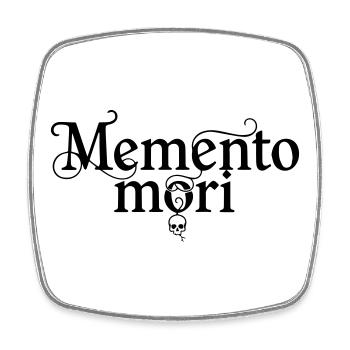 Memento Mori - Stoic Wisdom Philosophy - Square fridge magnet - white - Front