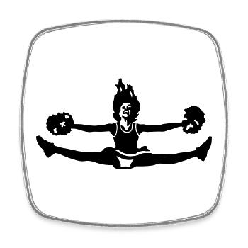 Cheerleader - Viereckiger Kühlschrankmagnet - Weiß - Vorne