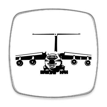 IL-76 - Square fridge magnet - white - Front