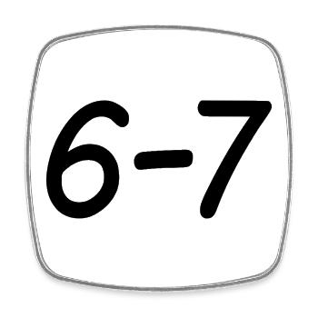 67 - Viereckiger Kühlschrankmagnet - Weiß - Vorne