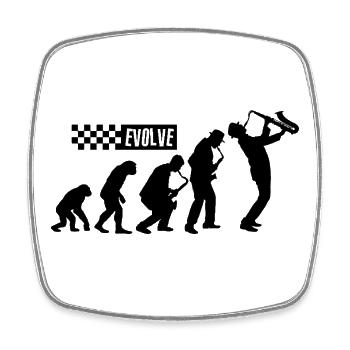Evolution of Ska – British 2 Tone Music Design - Square fridge magnet - white - Front