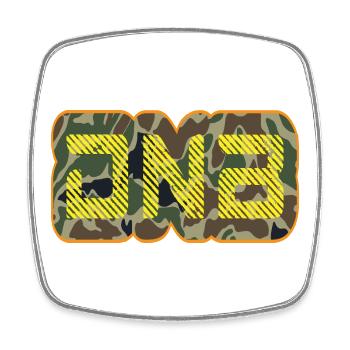 DNB Camo Glyphen Neon - Viereckiger Kühlschrankmagnet - Weiß - Vorne