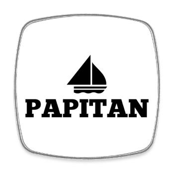Papitän Father's Day Best Dad Anchor - Square fridge magnet - white - Front
