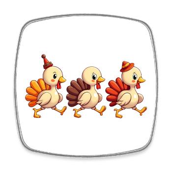 Thanksgiving Truthahn Baby - Viereckiger Kühlschrankmagnet - Weiß - Vorne