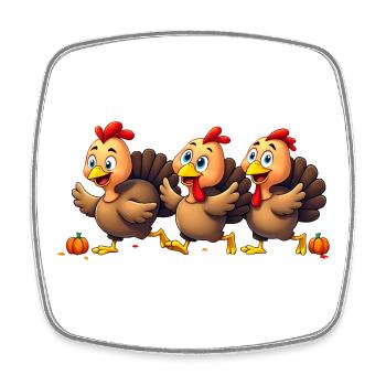 Bébé dinde de Thanksgiving - Magnet carré - blanc - Devant
