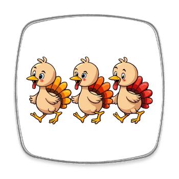 Thanksgiving Truthahn Baby - Viereckiger Kühlschrankmagnet - Weiß - Vorne