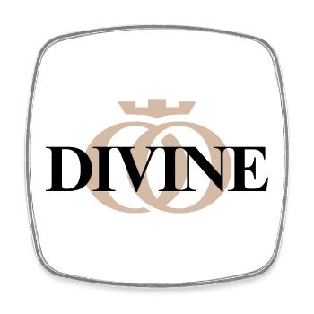 DIVINE OPPOLINE – Weibliche Energiekollektion - Viereckiger Kühlschrankmagnet - Weiß - Vorne