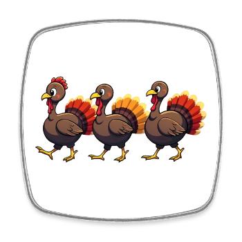 Bébé dinde de Thanksgiving - Magnet carré - blanc - Devant