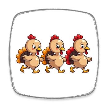 Bébé dinde de Thanksgiving - Magnet carré - blanc - Devant