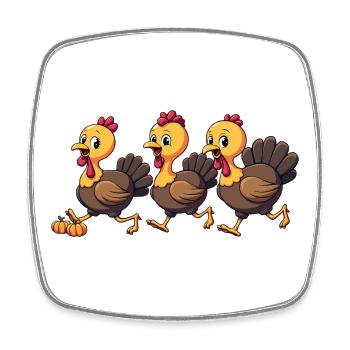 Thanksgiving Truthahn Baby - Viereckiger Kühlschrankmagnet - Weiß - Vorne