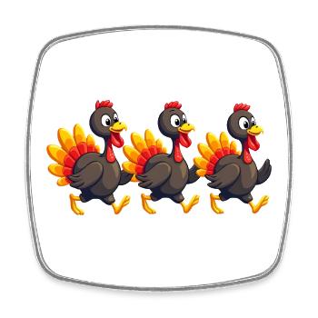 Thanksgiving Truthahn Baby - Viereckiger Kühlschrankmagnet - Weiß - Vorne