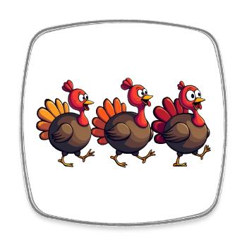 Thanksgiving Truthahn Baby - Viereckiger Kühlschrankmagnet - Weiß - Vorne