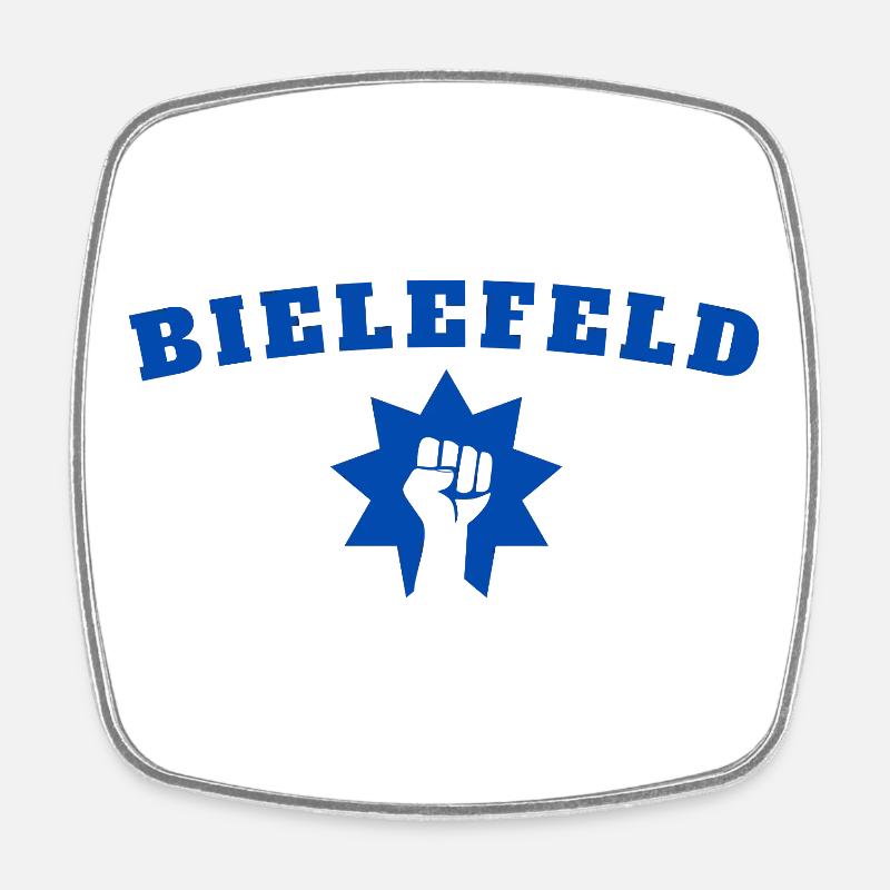 Bielefeld - Viereckiger Kühlschrankmagnet - Weiß