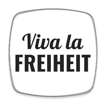 Viva la Freiheit - Freiheitsgeist - Viereckiger Kühlschrankmagnet - Weiß - Vorne