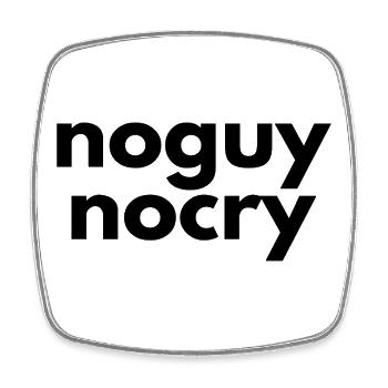 noguy nocry - Design by Vany writes - Square fridge magnet - white - Front