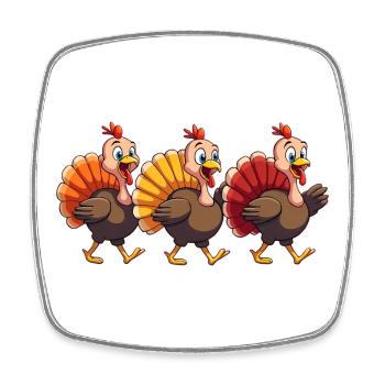 Bébé dinde de Thanksgiving - Magnet carré - blanc - Devant