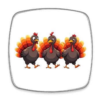 Thanksgiving Truthahn Baby - Viereckiger Kühlschrankmagnet - Weiß - Vorne