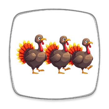 Bébé dinde de Thanksgiving - Magnet carré - blanc - Devant