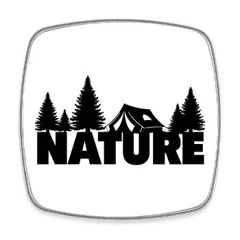 Nature - Square fridge magnet - white - Front