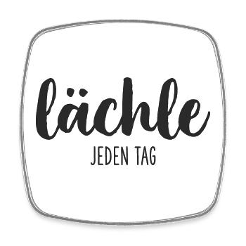 lächle JEDEN TAG - Viereckiger Kühlschrankmagnet - Weiß - Vorne