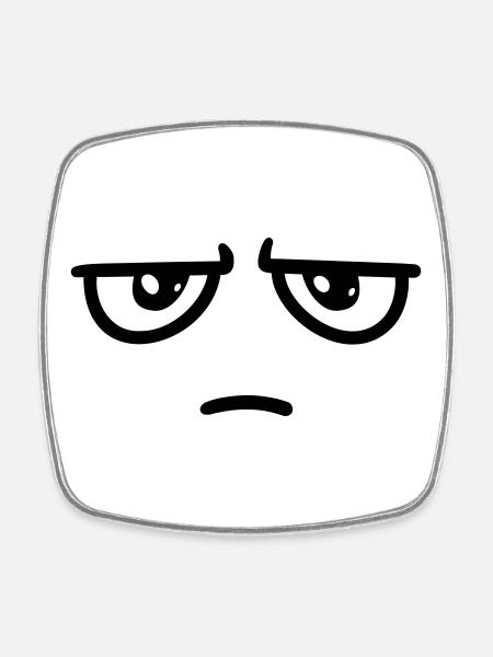 not impressed - Square fridge magnet - white