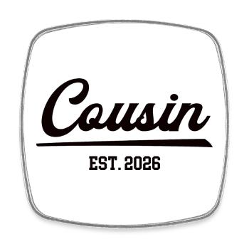 Cousin 2026 Cousins Baby Pregnancy Announce - Square fridge magnet - white - Front