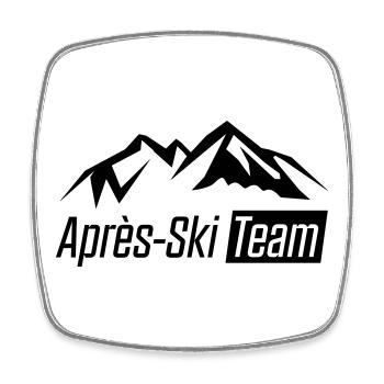 L’équipe de ski APRrès - Magnet carré - blanc - Devant