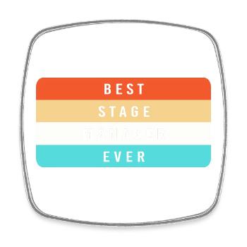 Theater - Viereckiger Kühlschrankmagnet - Weiß - Vorne