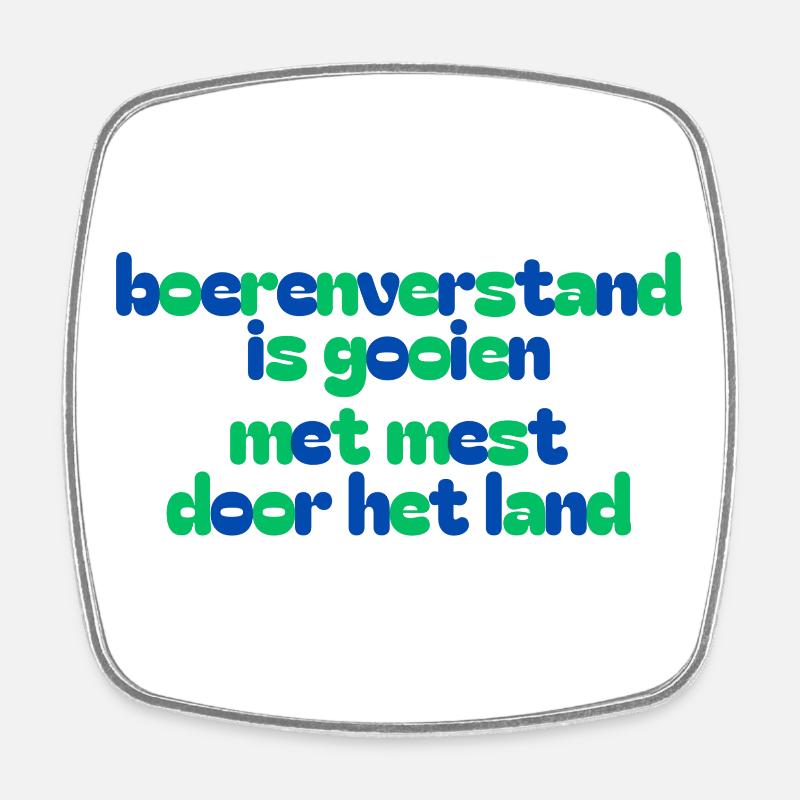 Colorful Agriculture Slogan - Square fridge magnet - white