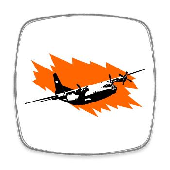 An-12 - Square fridge magnet - white - Front