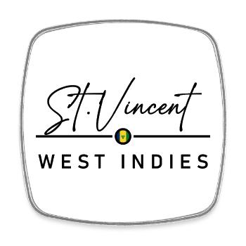 St. Vincent & Grenadinen - West Indies - Karibik - Viereckiger Kühlschrankmagnet - Weiß - Vorne