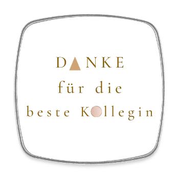 Danke für die beste Kollegin - geschenkidee - Viereckiger Kühlschrankmagnet - Weiß - Vorne