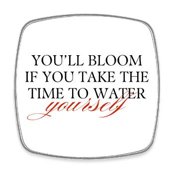 You'll Bloom If You Take The Time To Water... - Viereckiger Kühlschrankmagnet - Weiß - Vorne