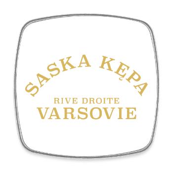 Saska Kepa Warszawa Warsaw - Square fridge magnet - white - Front