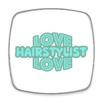 Gift for Hairstylist - Square fridge magnet - white - Front