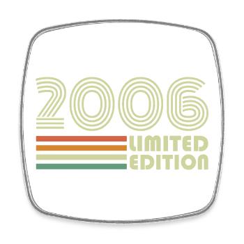 Vintage 2006 Retro 2006 Birthday Gift - Square fridge magnet - white - Front